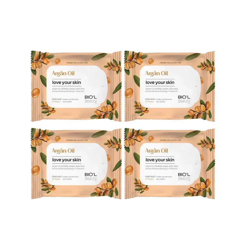 دستمال مرطوب بیول مدل Argan Oil مجموعه 4 عددی