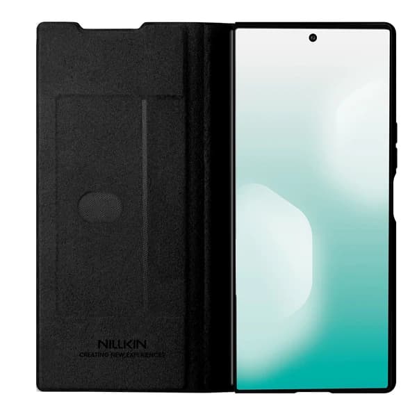 کیف چرمی محافظ دوربین دار و قلم هوشمند Samsung Galaxy Z Fold 7 مارک نیلکین مدل Qin Pro — تصویر ۶