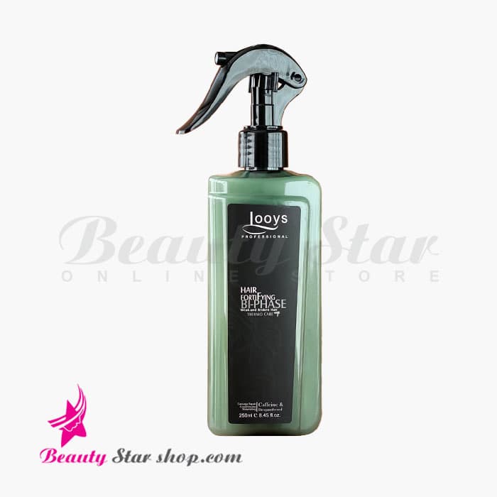 اسپری سرم مو دوفاز لویز مناسب موهای ضعیف و شکننده مدل کراتین و کافئین حجم 250 میلی لیتر