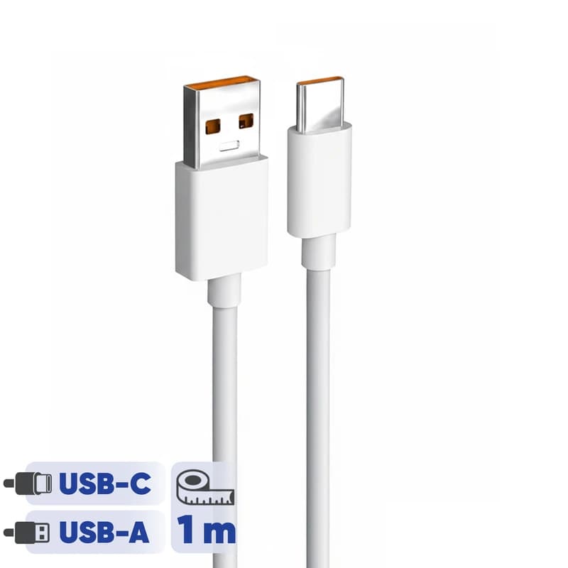 کابل شارژ شیائومی مدل 33W طول ۱ متر تایپ سی نمایش صدم درصد — تصویر ۳