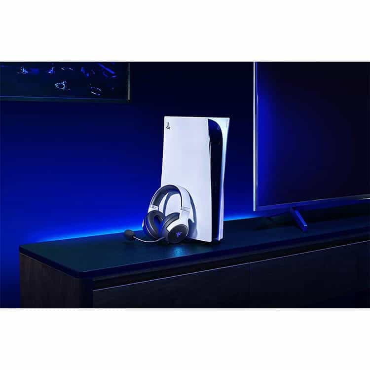هدست بی سیم Razer Kaira Pro مخصوص پلی استیشن – مشکی/سفید — تصویر ۳
