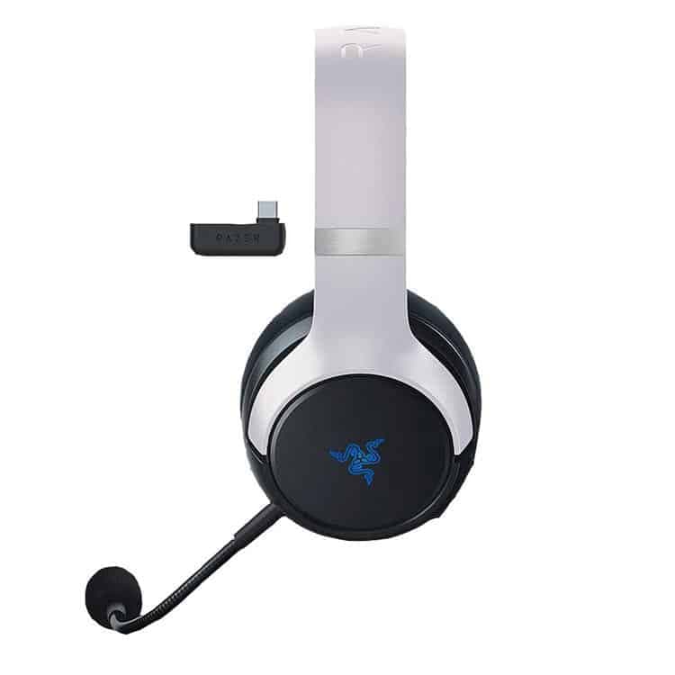 هدست بی سیم Razer Kaira Pro مخصوص پلی استیشن – مشکی/سفید — تصویر ۲