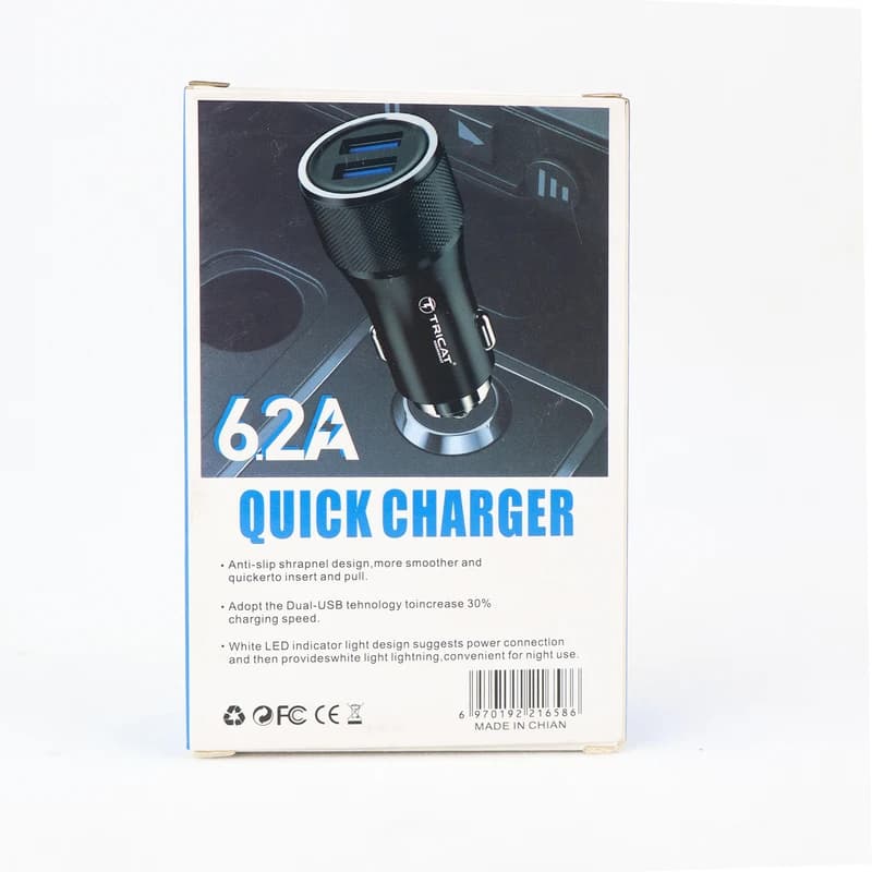 شارژر فندکی فست شارژ 33 وات تریکت TRICAT TC-1004 — تصویر ۸