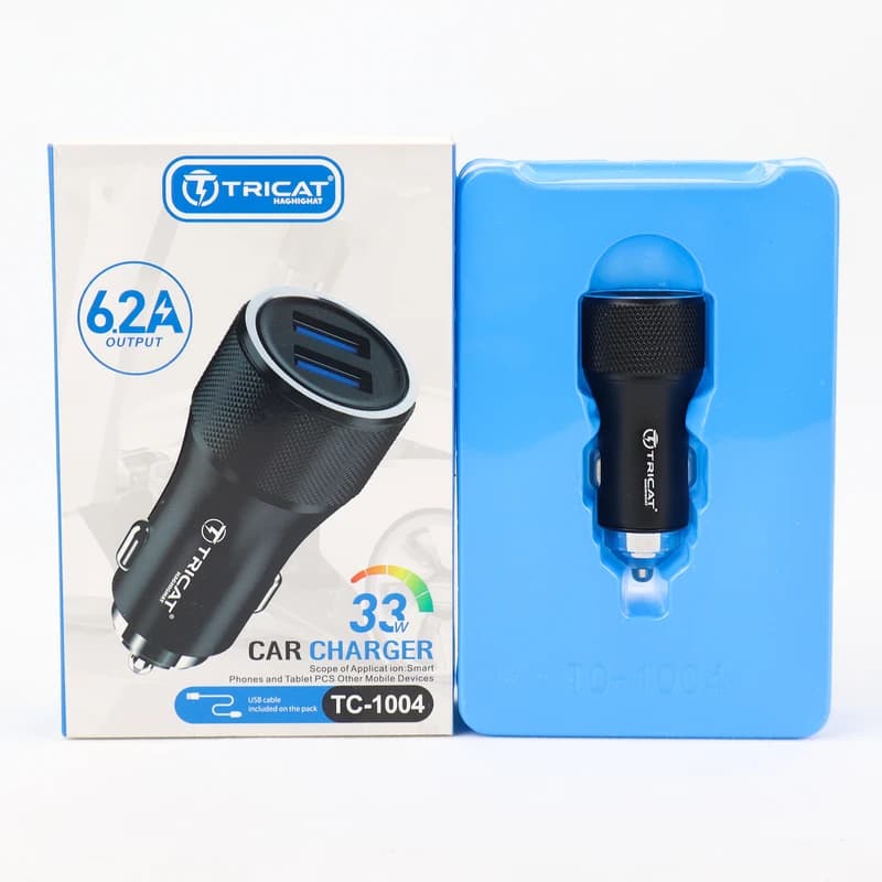شارژر فندکی فست شارژ 33 وات تریکت TRICAT TC-1004 — تصویر ۵
