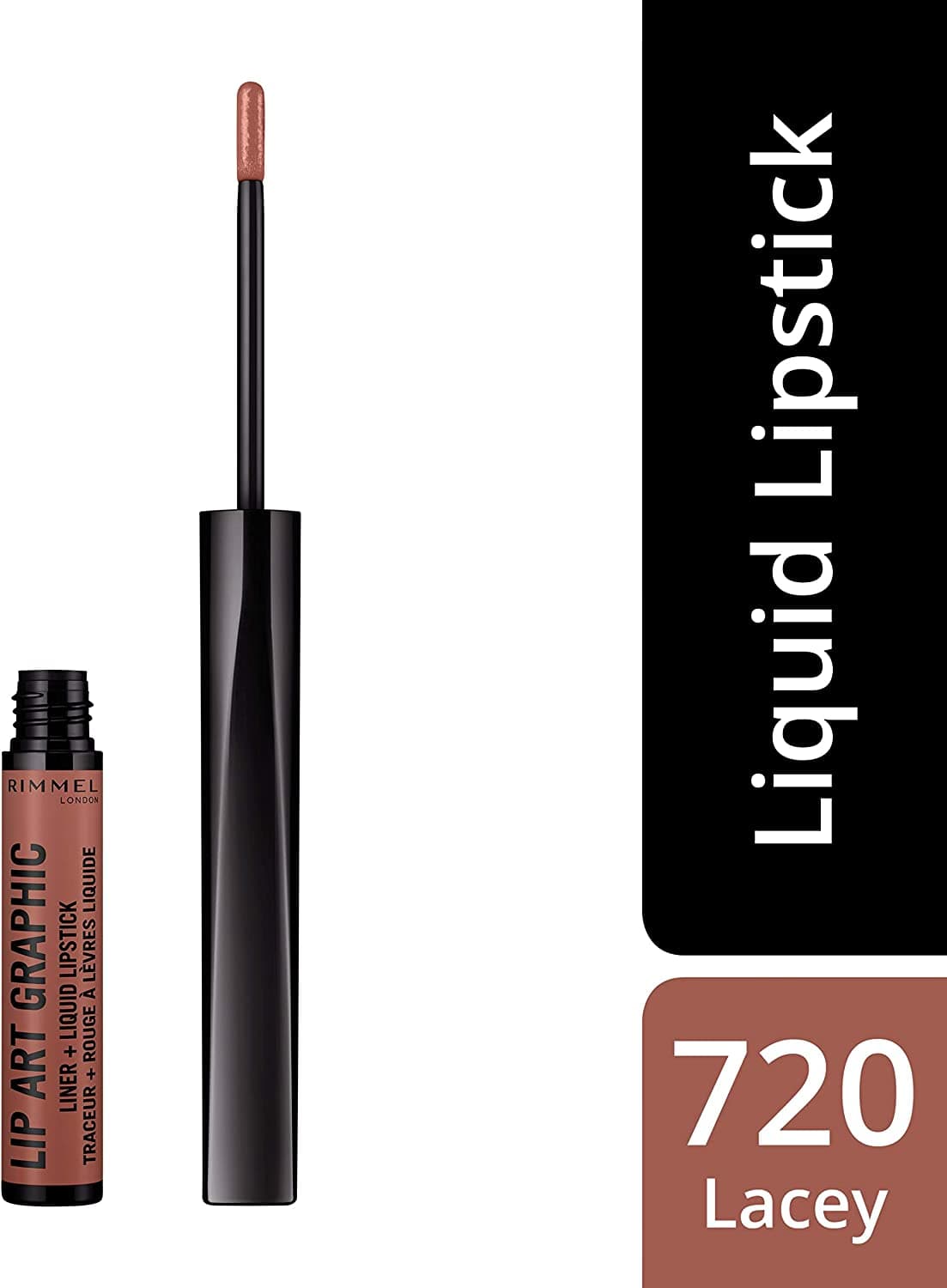 اوتلت رژلب مایع دوکاره ریمل لاندن سری Lip Art Graphic شماره 720