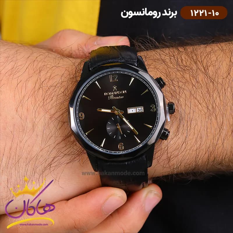ساعت رومانسون مردانه بند چرمی 1221/10 — تصویر ۲