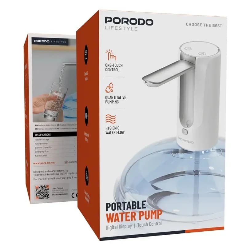 پمپ آب تاشو شارژی پرودو (Porodo) مدل LFWD5W-wh — تصویر ۴