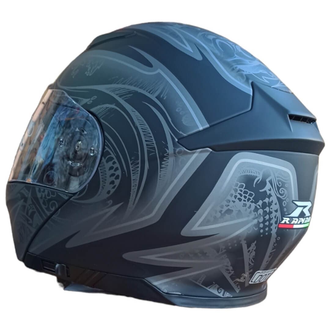 کلاه کاسکت فک متحرک راپیدو BLACK SLV 950 — تصویر ۵
