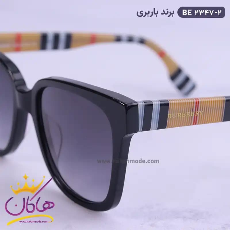 عینک آفتابی باربری زنانه مشکی BE2347/2 — تصویر ۶