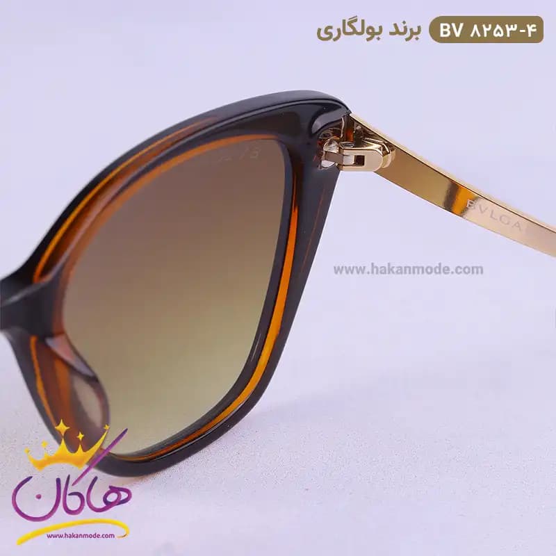 عینک آفتابی بولگاری زنانه گربه ای قهوه ای BV8253/4 — تصویر ۷