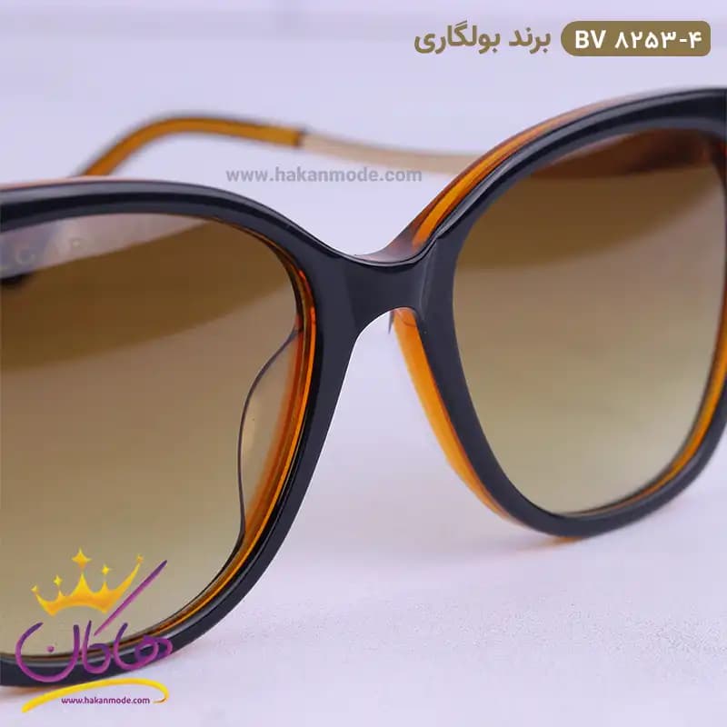 عینک آفتابی بولگاری زنانه گربه ای قهوه ای BV8253/4 — تصویر ۳