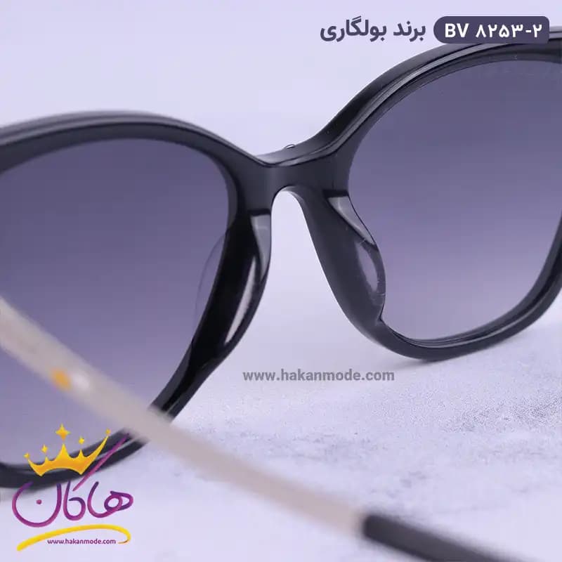 عینک آفتابی بولگاری زنانه گربه ای مشکی BV8253/2 — تصویر ۴