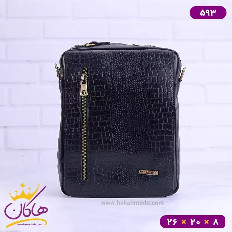 کیف دوشی چرم چرمسال کد 593 — تصویر ۵