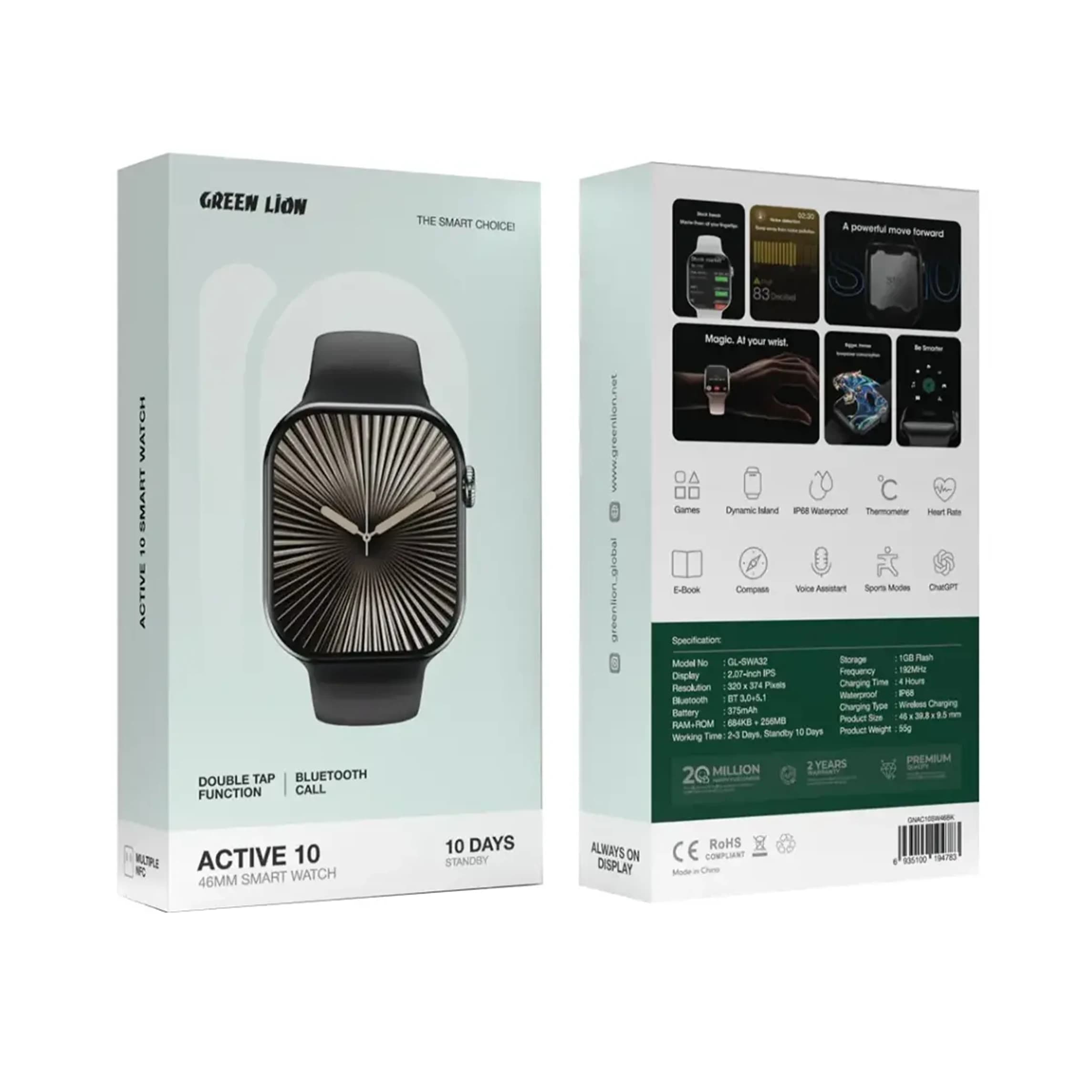 ساعت هوشمند گرین لاین Green Lion Active 10 46M — تصویر ۴