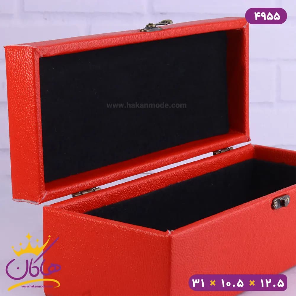 جعبه هدیه قرمز طرح دار | کد 4955 — تصویر ۳