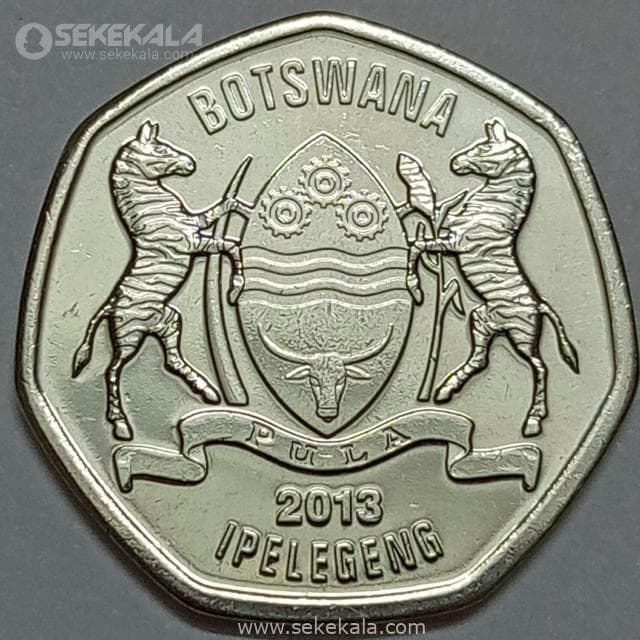 سکه کمیاب 25 تبه بوتسوانا 2013 (UNC) — تصویر ۲