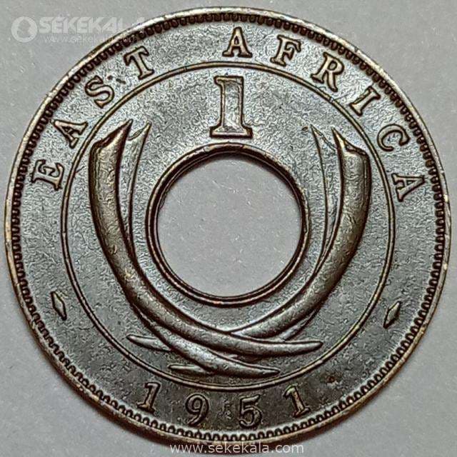 سکه 1 سنت آفریقای شرقی مستعمره بریتانیا 1951 (جرج ششم)