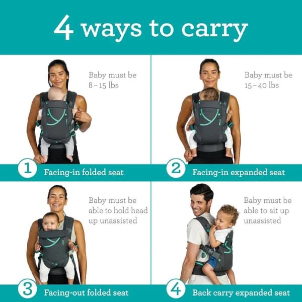 آغوشی اینفانتینو مدل carry on active چهار حالته اورجینال — تصویر ۴
