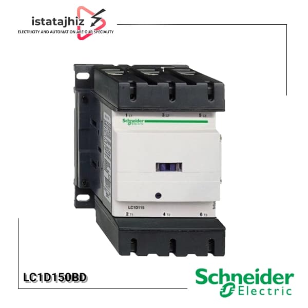 کنتاکتور 150 آمپر اشنایدر مدل LC1D150BD بوبین 24 ولت