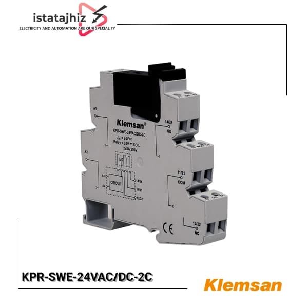 رله PLC باریک کلمسان مدل KPR-SWE-24VAC/DC-2C