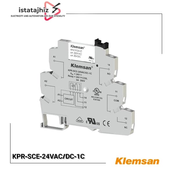 رله PLC باریک KLEMSAN مدل KPR-SCE-24VAC/DC-1C