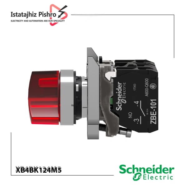 کلید فرمان یک طرفه ثابت چراغدار مدل XB4BK124M5 — تصویر ۵