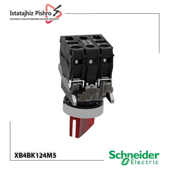 کلید فرمان یک طرفه ثابت چراغدار مدل XB4BK124M5 — تصویر ۴