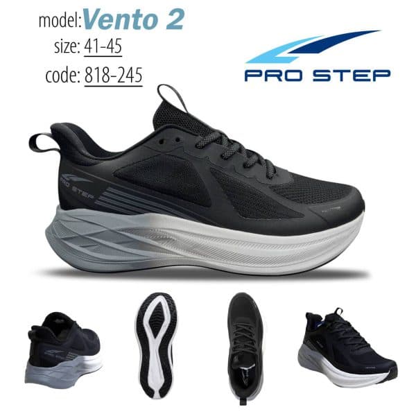 کفش اسپرت پرواستپ مدل ونتو تو مشکی مردانه PRO STEP VENTO 2