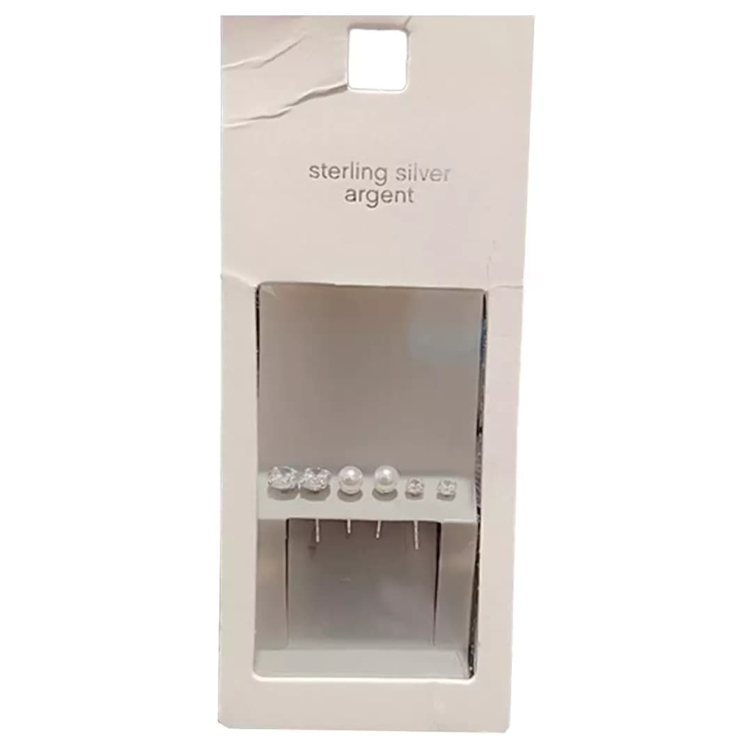 پک گوشواره میخی نقره 925 اصل برند اکسسوری مدل 59319