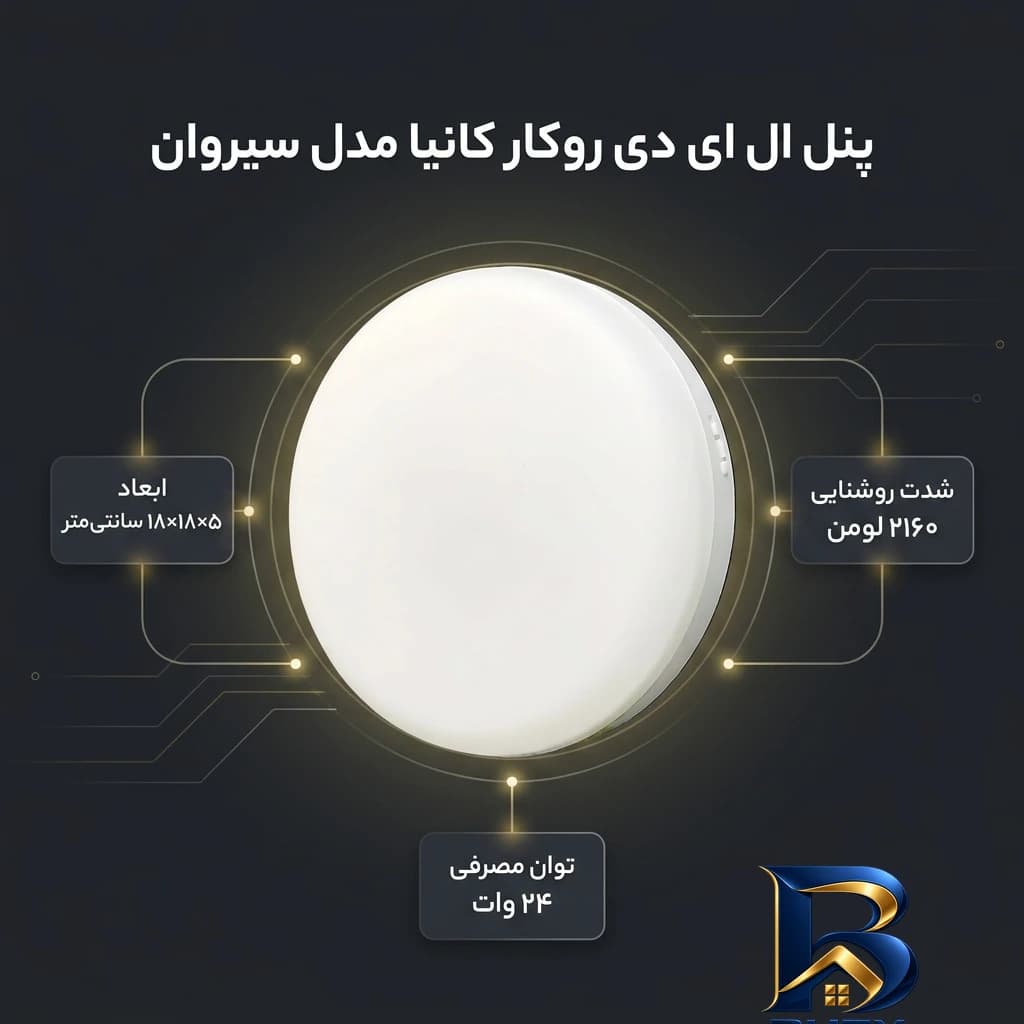 پنل ال ای دی روکار ۲۴ وات کانیا مدل سیروان — تصویر ۴
