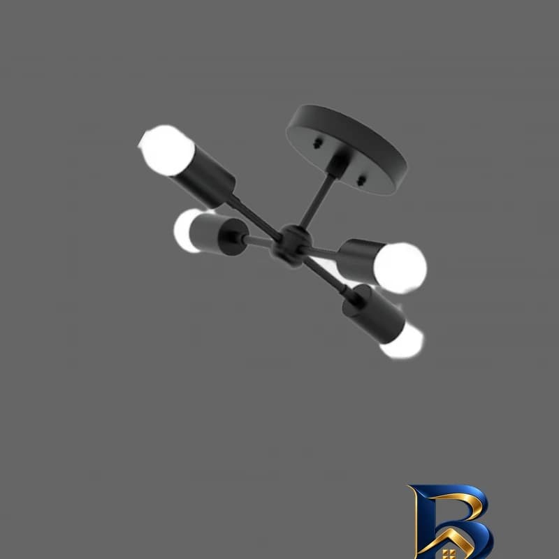 چراغ سقفی چهار شعله مدل مدرن کد S۱۲ اصل