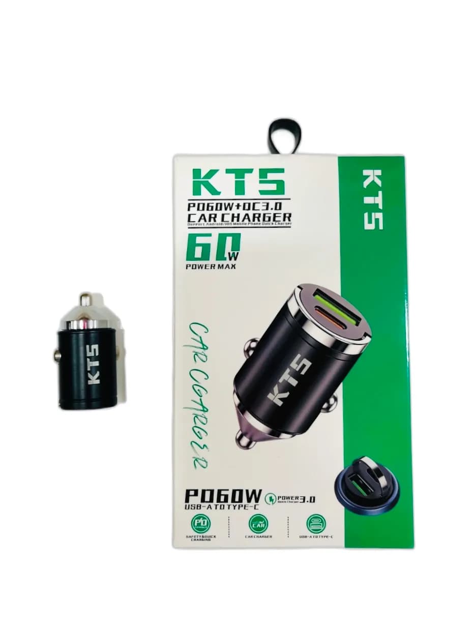 شارژر فندکی KTS 222 توان 60 وات