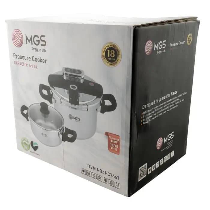 زودپز دوقلو 4 و 6 لیتری MGS مدل PC746T — تصویر ۴