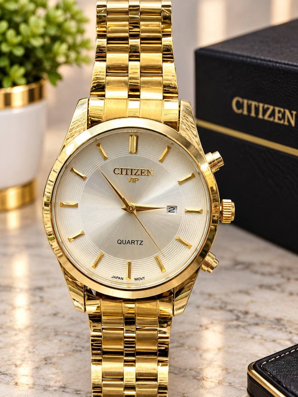 ساعت مردانه سیتیزن کلاسیک تقویم دار رنگ ثابت کیفیت عالی کد 1925652 — تصویر ۳