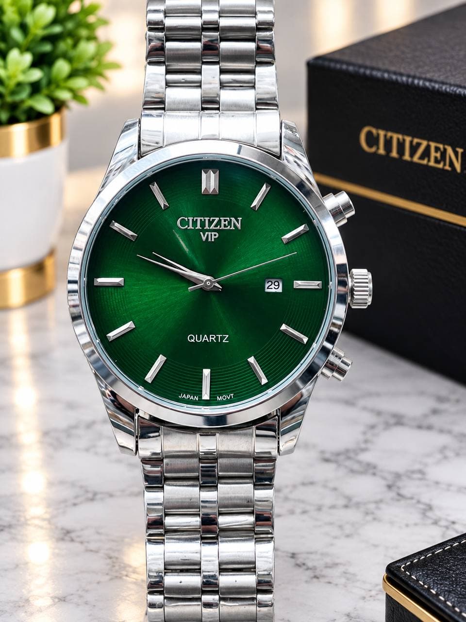 ساعت مردانه سیتیزن کلاسیک تقویم دار رنگ ثابت کیفیت عالی کد 1925651 — تصویر ۳