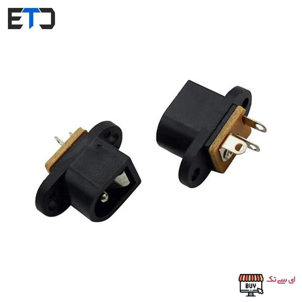 جک تغذیه آداپتور مادگی روپنلی پیچ خور 5.5 میلی متر DC-016 — تصویر ۲