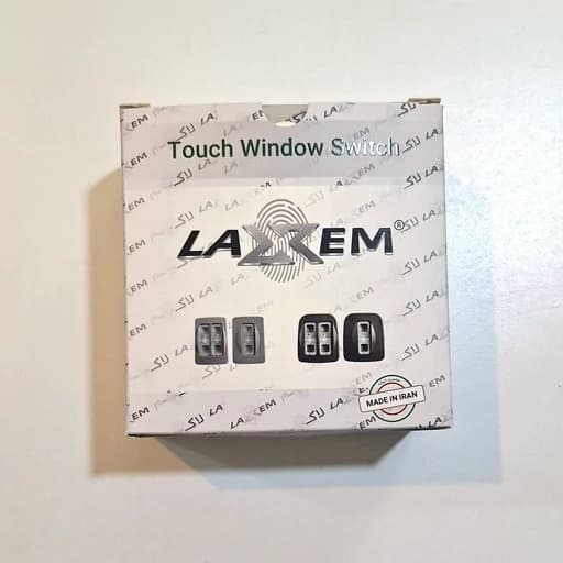کلید شیشه بالابر لمسی پراید 131،111و… برند LAXEM — تصویر ۲