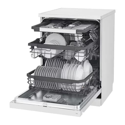 ماشین ظرفشویی 14 نفره ال جی مدل LG DFC435FW دارای 3 کشو و درب بازکن خودکار با گارانتی 24 ماهه شرکتی — تصویر ۳