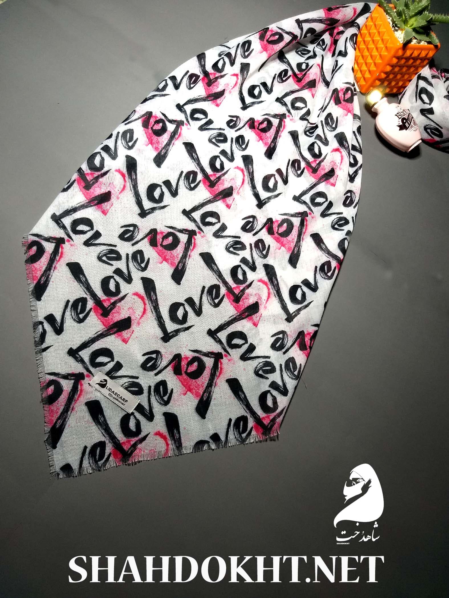 روسری نخی اسپرت ژیوار طرح عشق SH10 – love — تصویر ۴