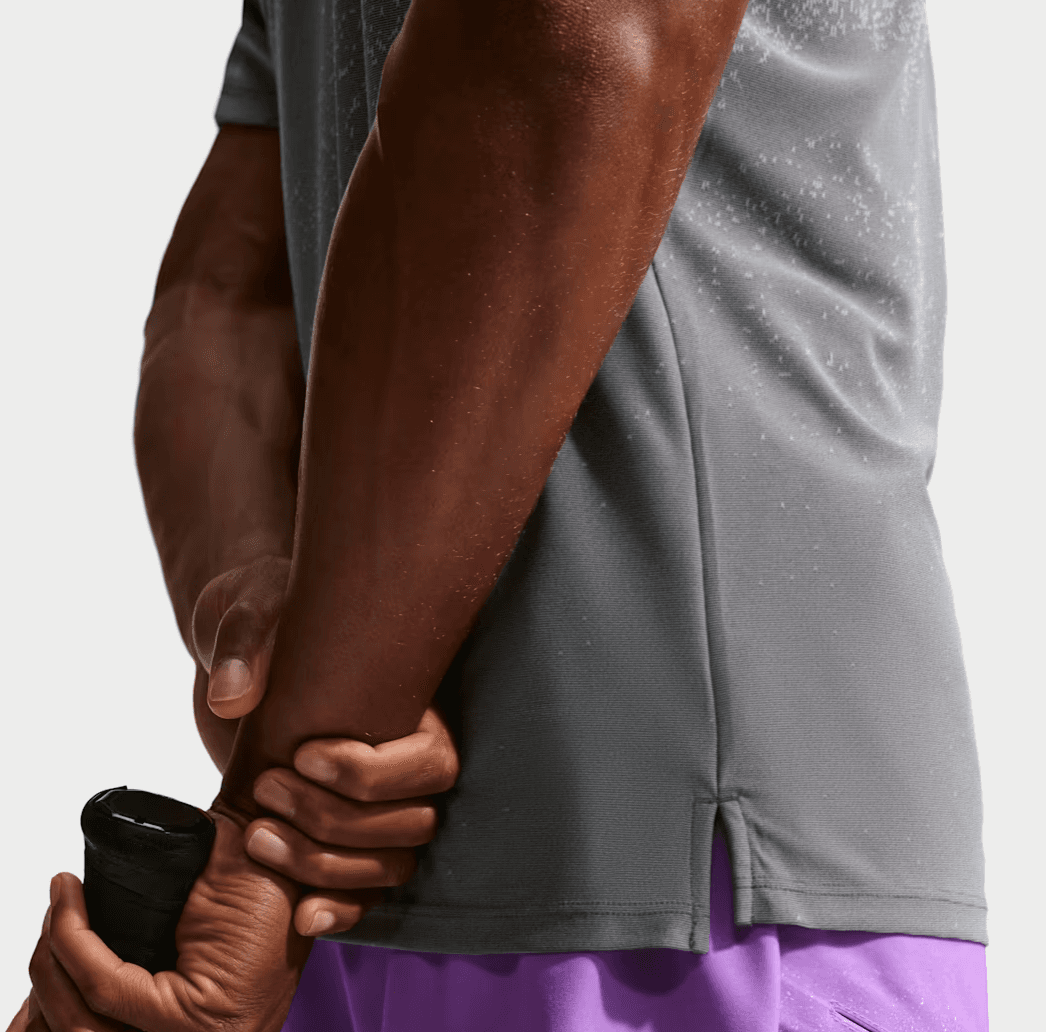 تی شرت تنیس مردانه نایک Nike Slam RG Dri-FIT ADV -خاکستری/سفید — تصویر ۵