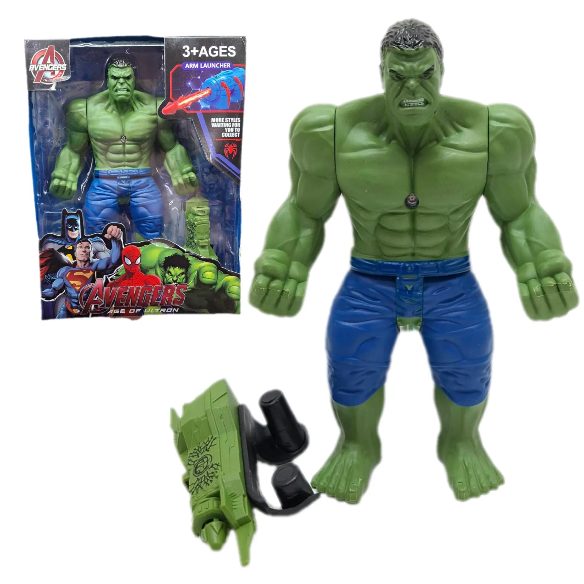 اکشن فیگور هالک Hulk تیر پرتابکن چراغدار کد 15-3099