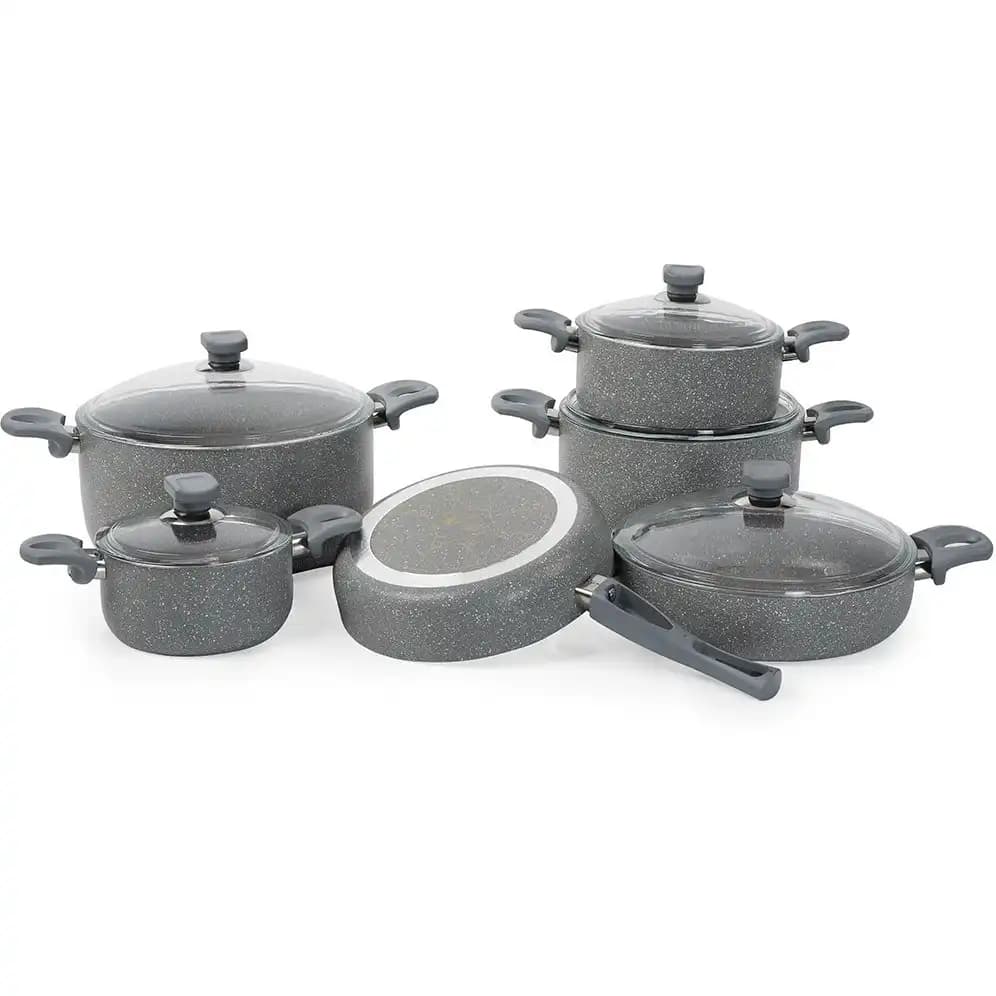 سرویس 11 پارچه طوسی مدل یورک کد 0114-6501111 برند ریوالد (RIWALD)
