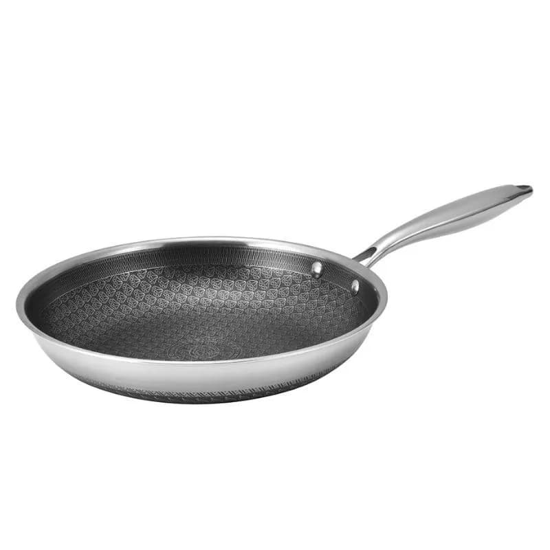 ماهی تابه استیل هیبرید کف لیزری 22 سانت بیسمارک مدل BM624