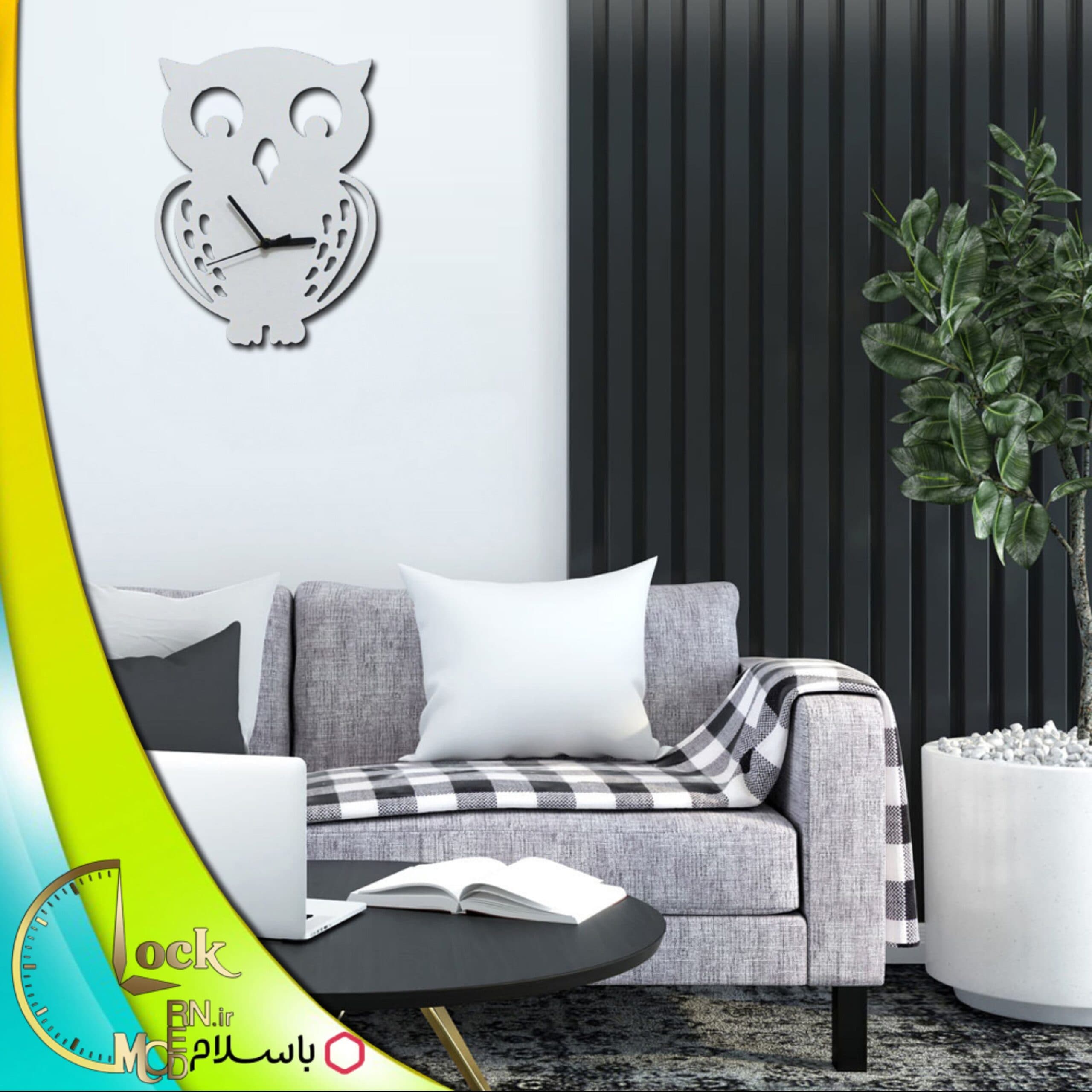 ساعت دیواری کودکانه طرح جغد کد 397 فیلبندشاپ مدل 838702 — تصویر ۳
