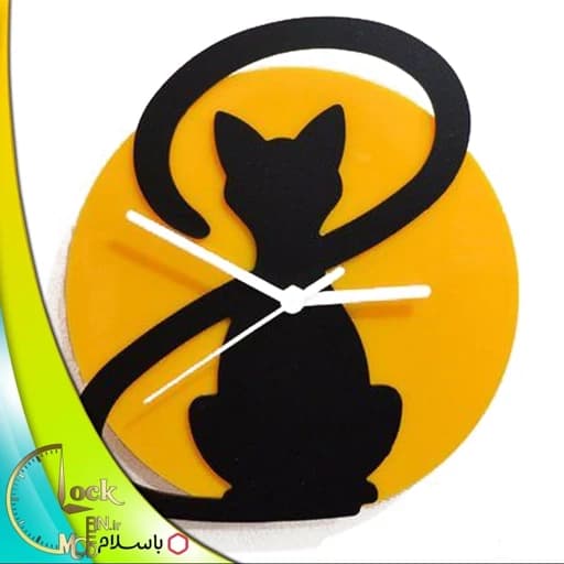 ساعت دیواری طرح گربه کد 154 فیلبندشاپ مدل 838671