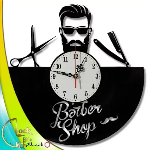 ساعت دیواری طرح آرایشگاه کد 1017 فیلبندشاپ مدل 838661