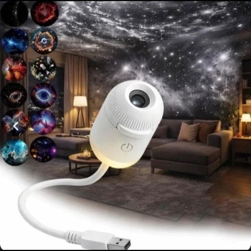 چراغ خواب کهکشانی و پروژکتور پلانتاریوم ۱۲ دیسکه Starry Sky — تصویر ۳