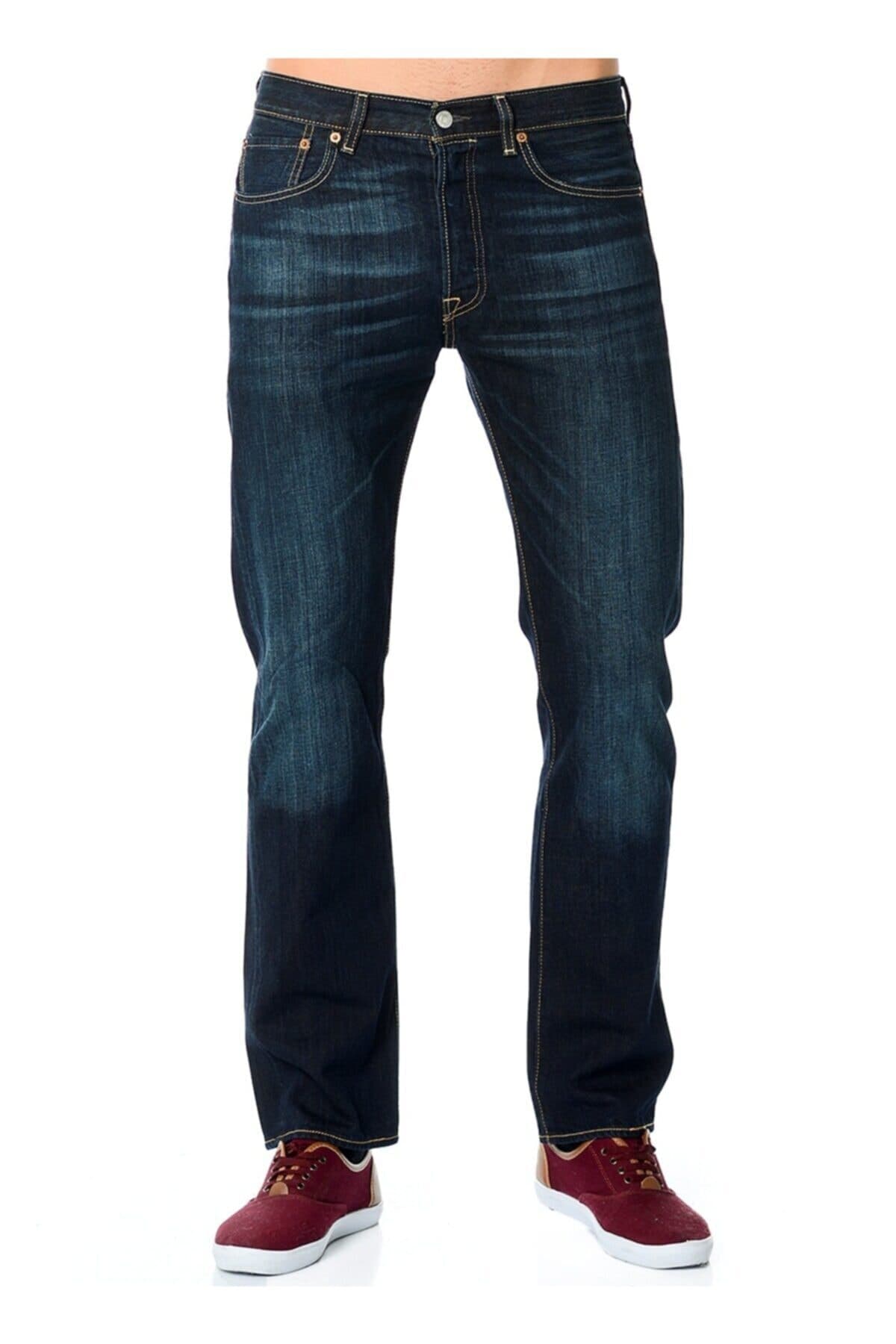 شلوار لیوایز مردانه پاموک آبی سرمه ای فاق نرمال Slim/اسلیم فیت | Levi’s 00501-1722 UM — تصویر ۲