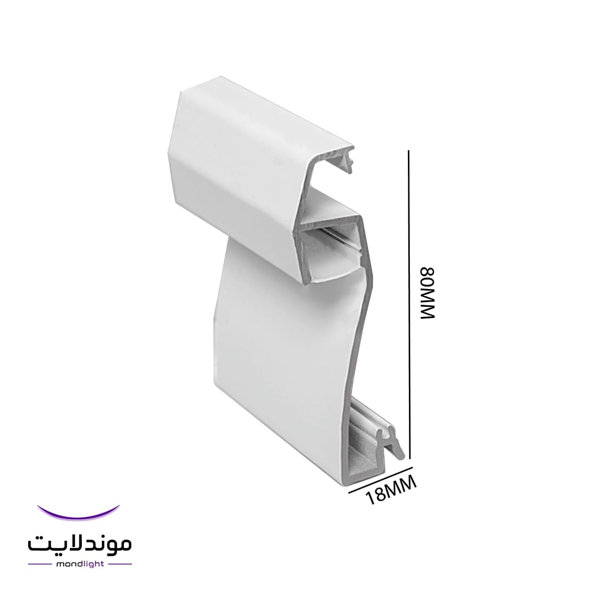 قرنیز نوری کد ML34 | ارتفاع 8سانتی متری | تک لاین | قرنیز نوری