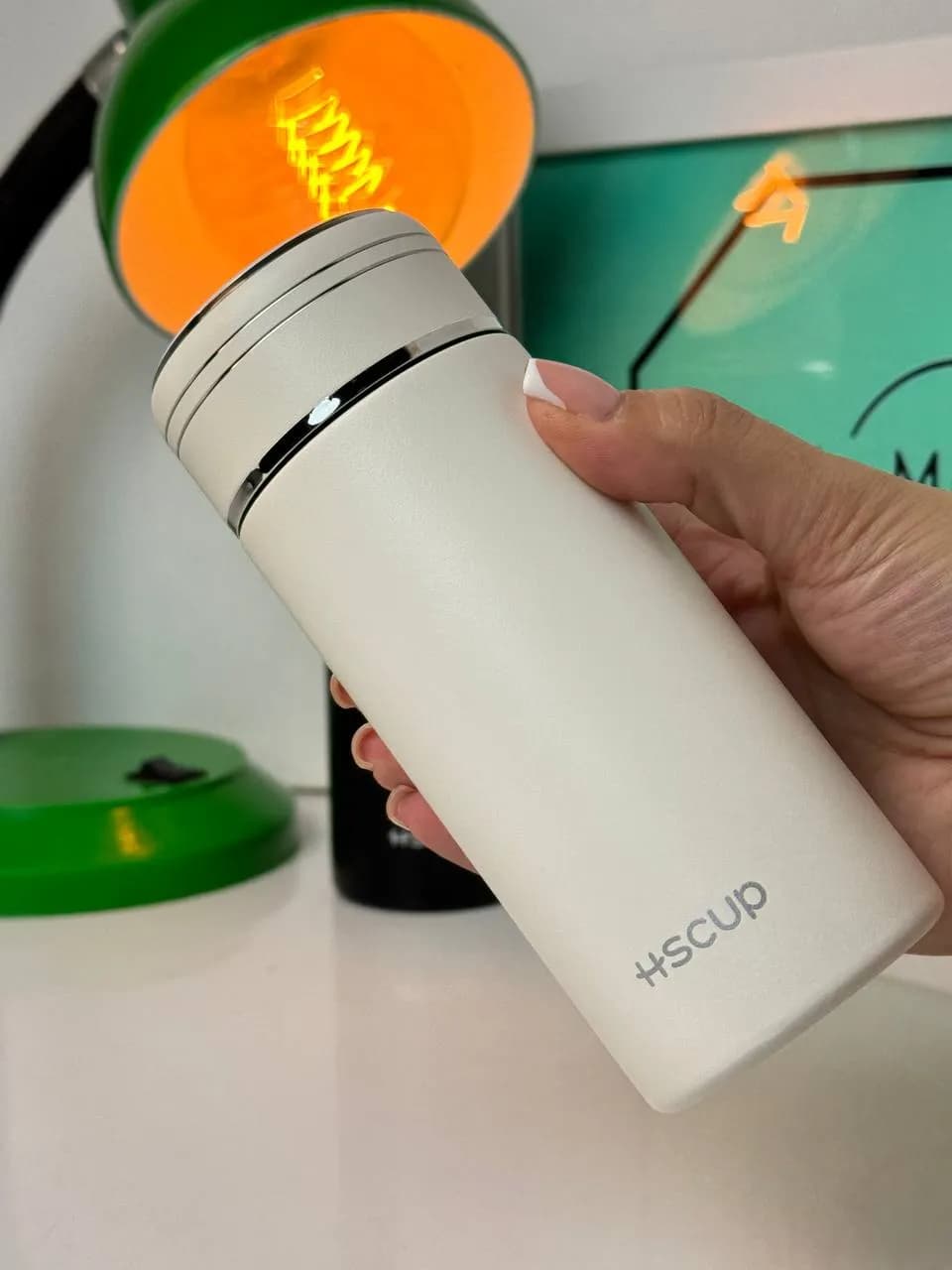 تراول ماگ قلمی مات hscup حجم 320 میل کد 001308 — تصویر ۴